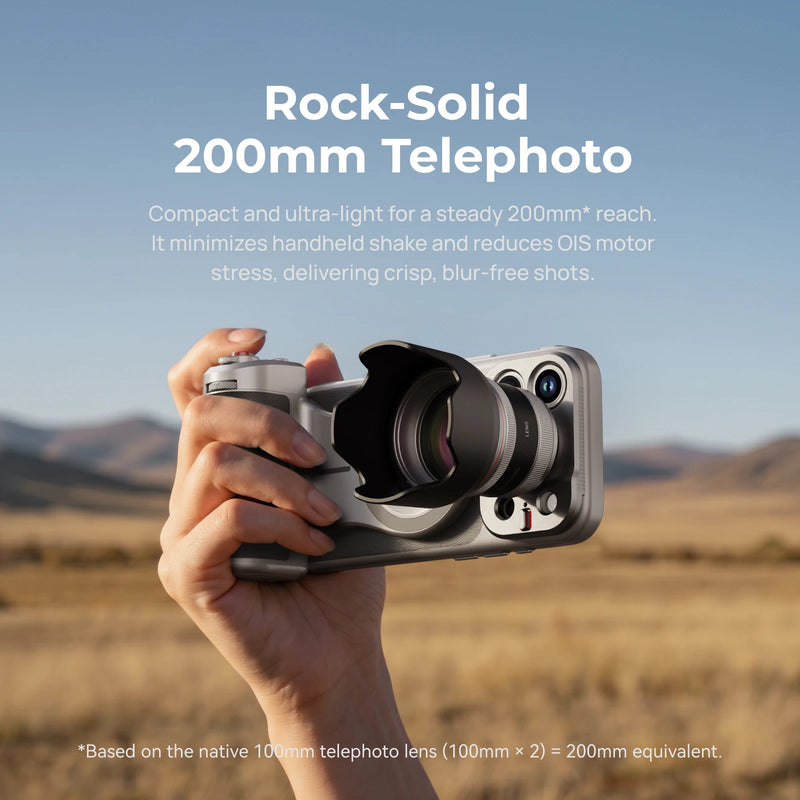 TELESIN Master Portrait Photography Kit for IPhone17 Pro / 17 Pro Max 105mm 200mm Telephoto Lens Camera Grip