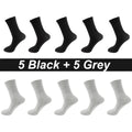 10Pairs/Lot Men Combed Cotton Socks Black Casual Business | SAMAG