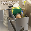 Kitchen Sponge Holder Stainless Steel Sink Drain Rack Soap Drainer Towel Shelf Organizer bathroom Storage - View 5 | SAMAG