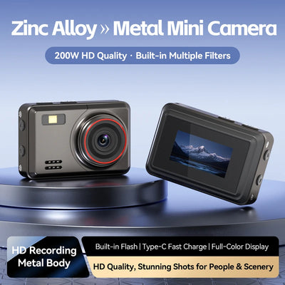 Digital Camera Metal Retro Mini 1080P HD CCD with Screen | SAMAG