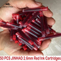 50/12 PCS JINHAO 12 Colors 2.6mm/3.4mm Fountain Pen Ink Cartridges For Majohn Hongdian Stationery School Office Supplies