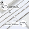 ORSA JEWELS 100% 925 Sterling Silver Link Chain Necklaces Minimalism Snake/Paperclip/Box/Figaro/Chopin/Cuban Chains 40-60cm