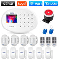 KERUI WIFI GSM Alarm System Kit W202 Home Security Protection Tuya Smart Support Alexa with Motion Detector Door Opening Sensor