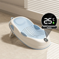 Temperature Sensing Bath Seat Mat Support Structure Mesh Material Baby Bath Net Comfortable Easy to Use Bath Rack Infant Care
