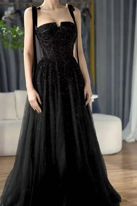 Customized Crystal Tulle A-line 2026 Evening Dresses for Women Red Shiny Sequined Party Dresses Strapless Princess Prom Dress