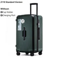 2024 New Large Capacity Cup Holder Luggage Suitcase USB Charging Women Girl Carry-On Boarding Luggage Travel 20/24/26/28 inch