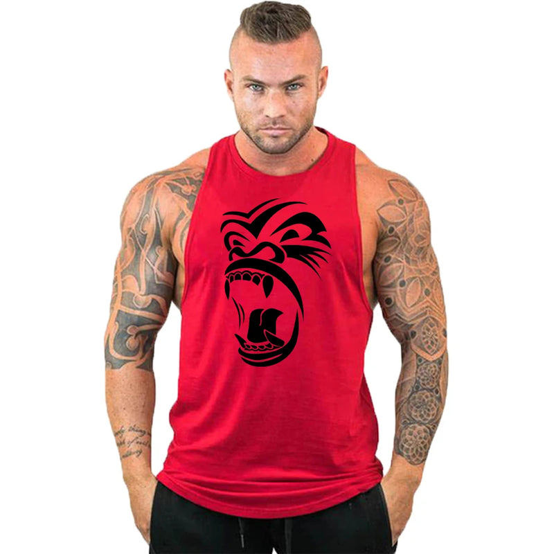 Workout Bodybuilding Sports Brand Gym Mens Back Tank Top Muscle Fashion Sleeveless Shirt Stringer Clothing Singlets Fitness Vest