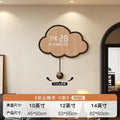 Cloud-Shaped Wall Clock LED Perpetual Calendar 2024 Motion-Sensor Silent Mechanism Long Battery Life