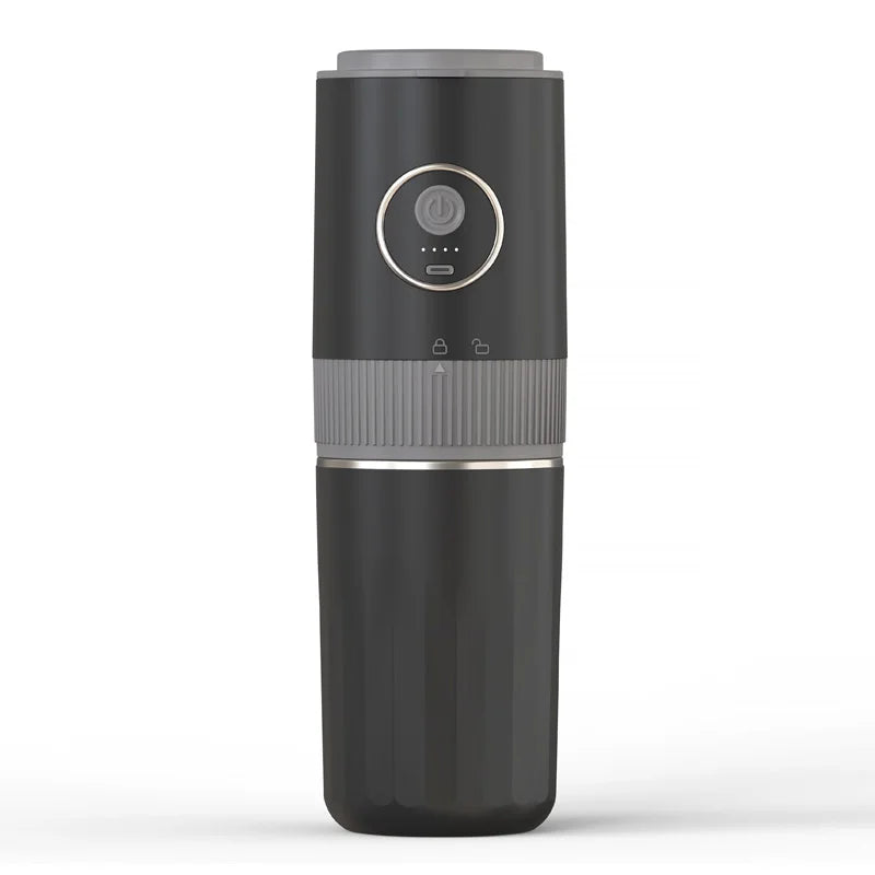 2-in-1 Wireless Portable Coffee Machine – Grind Beans & Hand Brew Anywhere for Camping & Outdoor Adventures