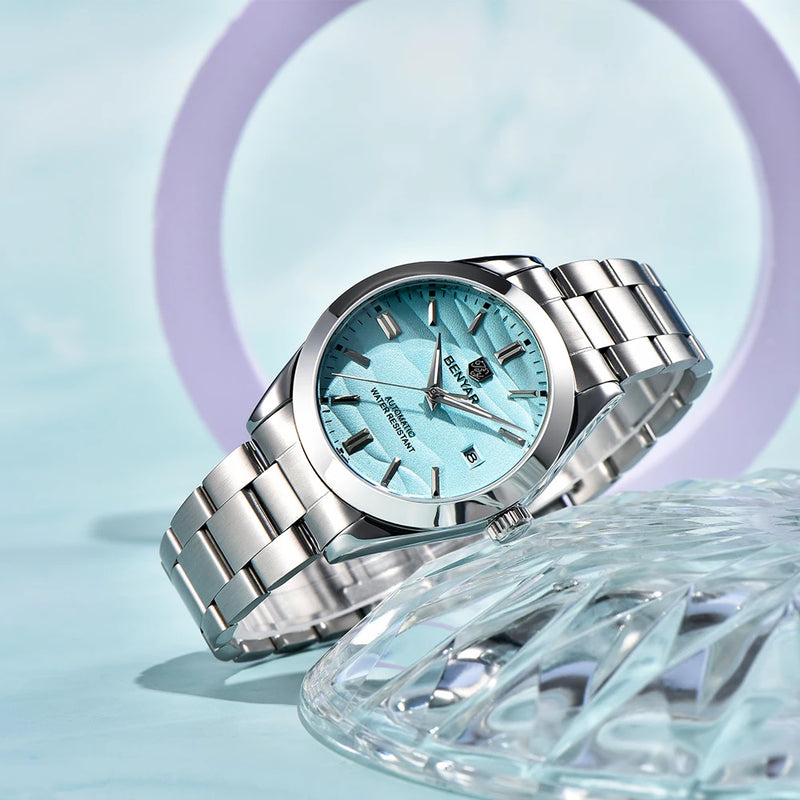 Benyar luxury brand sand particle size 40mm mechanical watch 316L stainless steel 5Bar waterproof men's automatic watch