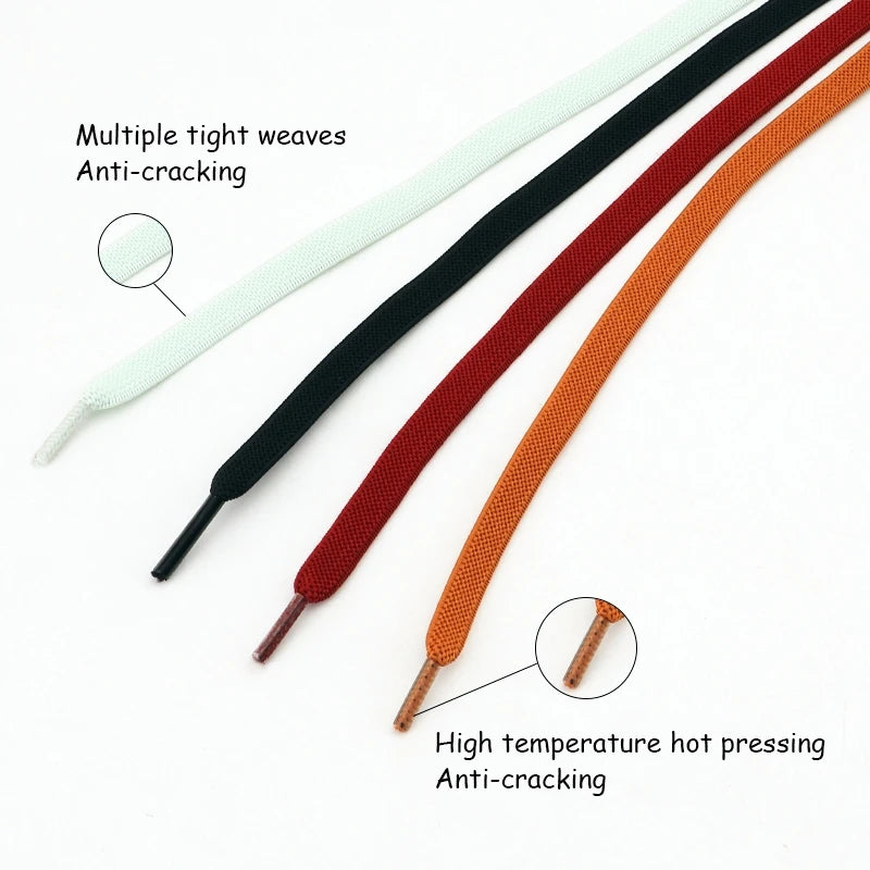 Magnetic Lock Shoelaces Without ties 8mm Wide Flat Elastic Laces Sneakers Tennis No Tie Shoe laces Easy Use Shoes Accessories