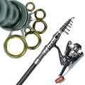 Carbon Fiber Telescopic Fishing Rod Reel Combo Full Kit With Simulated Lures Portable Travel Sea Fishing Set For Freshwater Salt