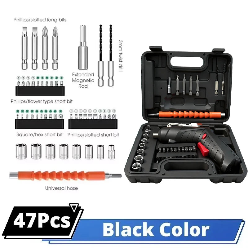 3/47pcs Electric Drill Cordless Screwdriver Tools Set 3.6v Power 300mAh Lithium Battery For PC computer - View 8 | SAMAG