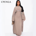 Luxury Dubai Abaya Detachable Lace Shawl Modest Muslim | SAMAG