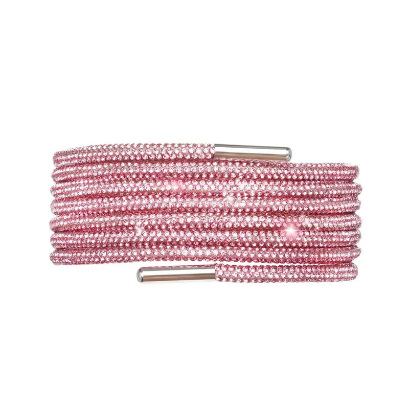 1PC Luxury Rhinestone Shoelaces Rainbow Diamond Shoe laces Sneakers Laces Shoes Round Shoelace 100/120/140/160CM  DIY Strings