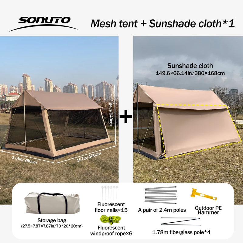 210D Outdoor 6-10p family camping anti-mosquito large | SAMAG
