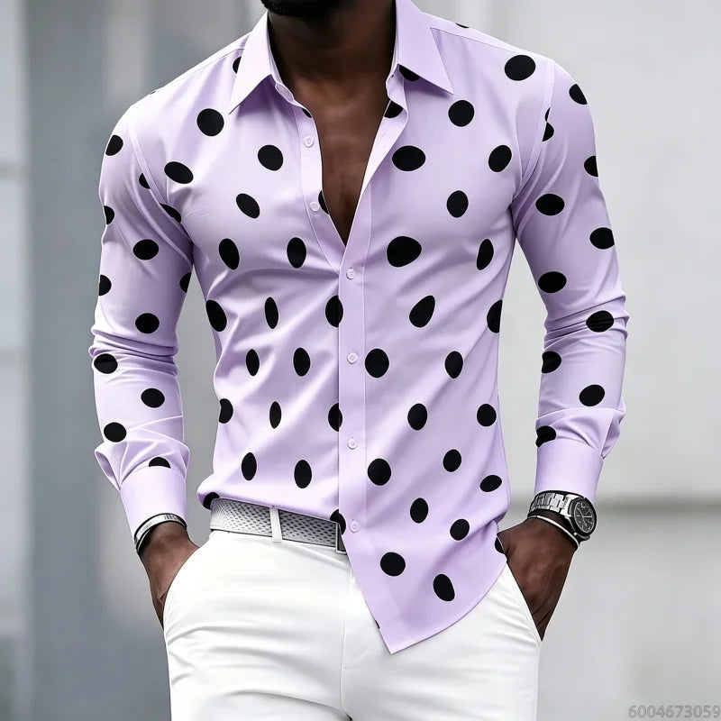 Men's shirt with polka dot print, trendy and personalized | SAMAG