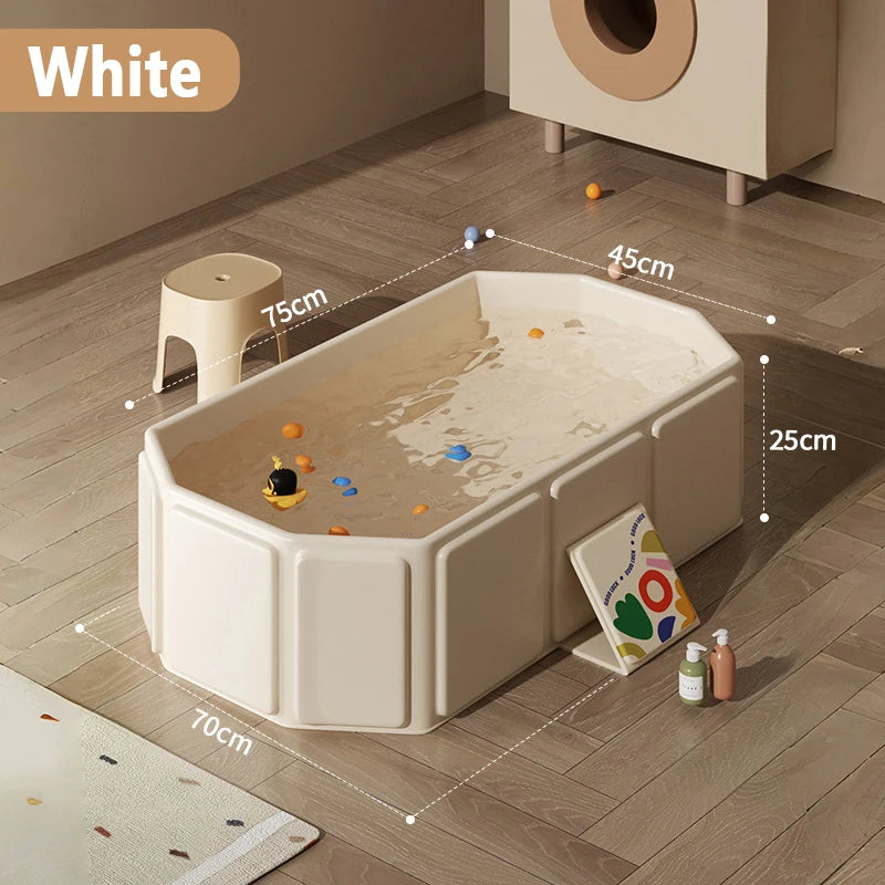 Baby Bath Keep Warm Basin Foldable Bath Basin Easy To Store Simple Bathtub Convenient To Carry for Indoor and Outdoor Travel Use