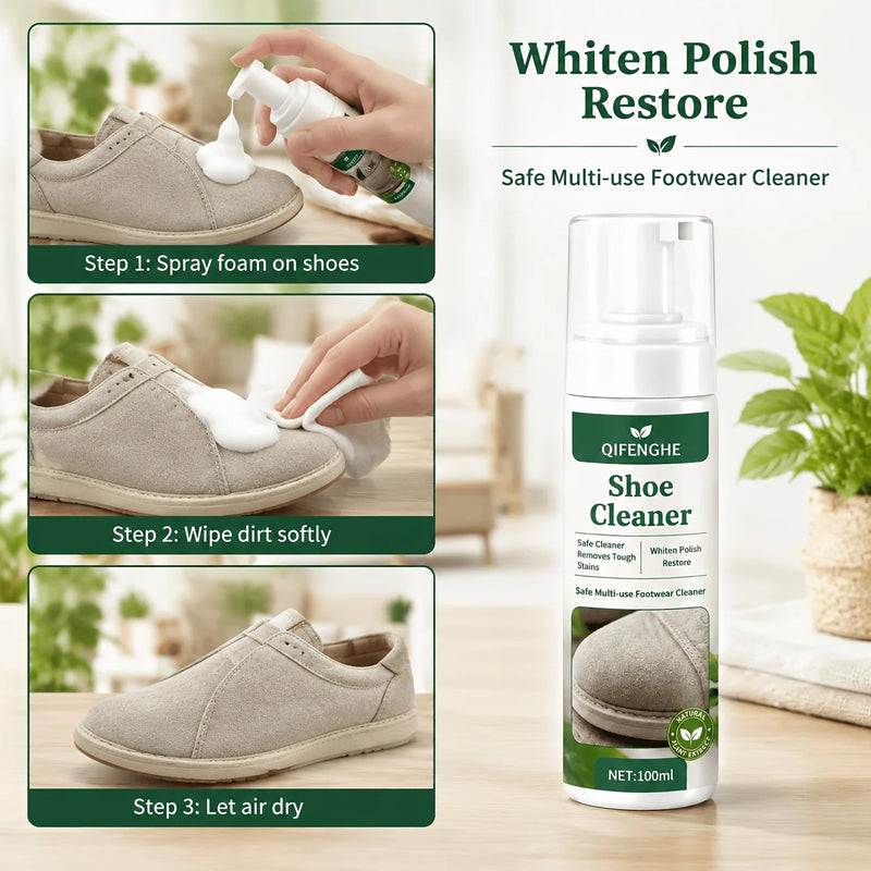 Shoe Cleaning & Whitening Set: Stain removal, polishing, brightening and anti-yellowing, safe formula suitable for all types of