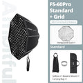 Ambitful FS 40/60/80 PRO Quick Release Softbox Standard Detachable Bowens Mount Octagon Softbox For Studio LED Video COB Ligh