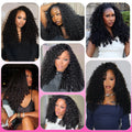 Burmese Curly Half Wig Human Hair 3 In 1 Seamless Flip Over Wigs Human Hair with Drawstring 250% Density Full Machine Made Headband Wig Beginner Friendly