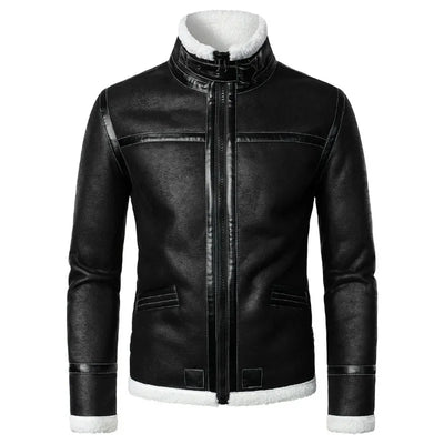 Winter Men Fleece-Lined Thicken Fur Integrated Leather | SAMAG