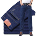 Summer Thin Men's Elastic Cotton Jeans Fashion Blue | SAMAG