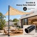 Extra Thick Sun Shade Poles 2 Pack 10FT Strong Steel - View 2 | SAMAG