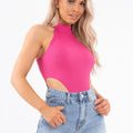 Solid Color Bodysuit Neck-mounted Lingerie Sexy Tops For Women Streetwear Sleeveless Body Feminino Slim Fit One-pieces Bustier