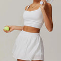 Women's 2 Piece Yoga Skirt Set Hip Hugging Slimming Outdoor Fitness Tennis Skirt Sun Protection Sports Outfit