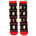 2025 New Men Christmas Socks New Year Funny Snowflake Beer Santa Claus Elk Snow Cotton Happy Socks Men Cartoon Women Sokken