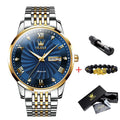 OLEVS Watch for Men 100% Original Automatic Mechanical Man Watches Steel Strap Waterproof Wristwatches Men's Luxury Brand Watch