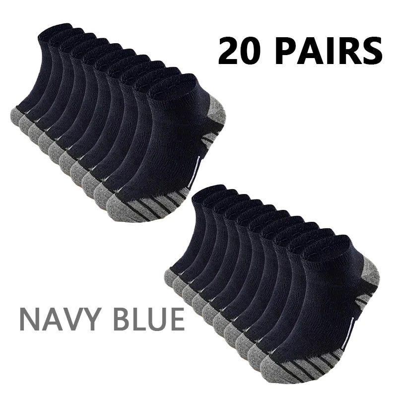 Pairs of Men's Short Socks, All-Season Low-Cut Round | SAMAG