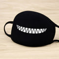Black Face Mask Unisex Winter Warm Thickening Half Face Mouth Mask Cotton Cartoon Pattern Anti-Dust Anti- Respirator Kpop Mask