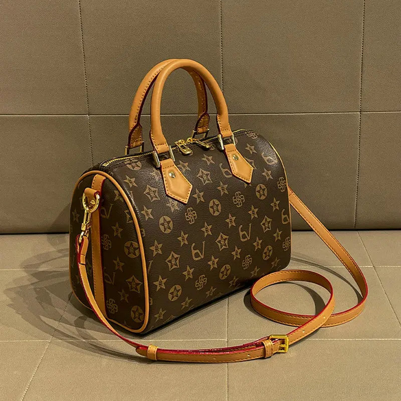 Luxury Brand Vintage Fashion Handbag Women Boston Bag with High Texture Casual and Versatile Diagonal Cross Shoulder Pillow Bag