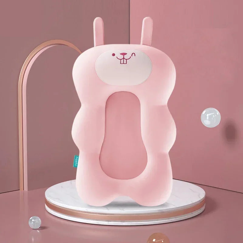 Infant Daily Bath Accessory Non Slip Bathtub Mat Soft Animal Pillow Safety Support Cushion For Newborn Shower And Body Washing