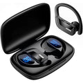 Wireless Earbuds Bluetooth Headphones 48hrs Play Back Sport Earphones with LED Display Over-Ear Buds with Earhooks Built-in Mic