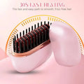 Mini Cordless Hair Straightener Brush, Rechargeable 3-Speed Temp Control, Anti-Scald Portable Travel Hair Styling Comb