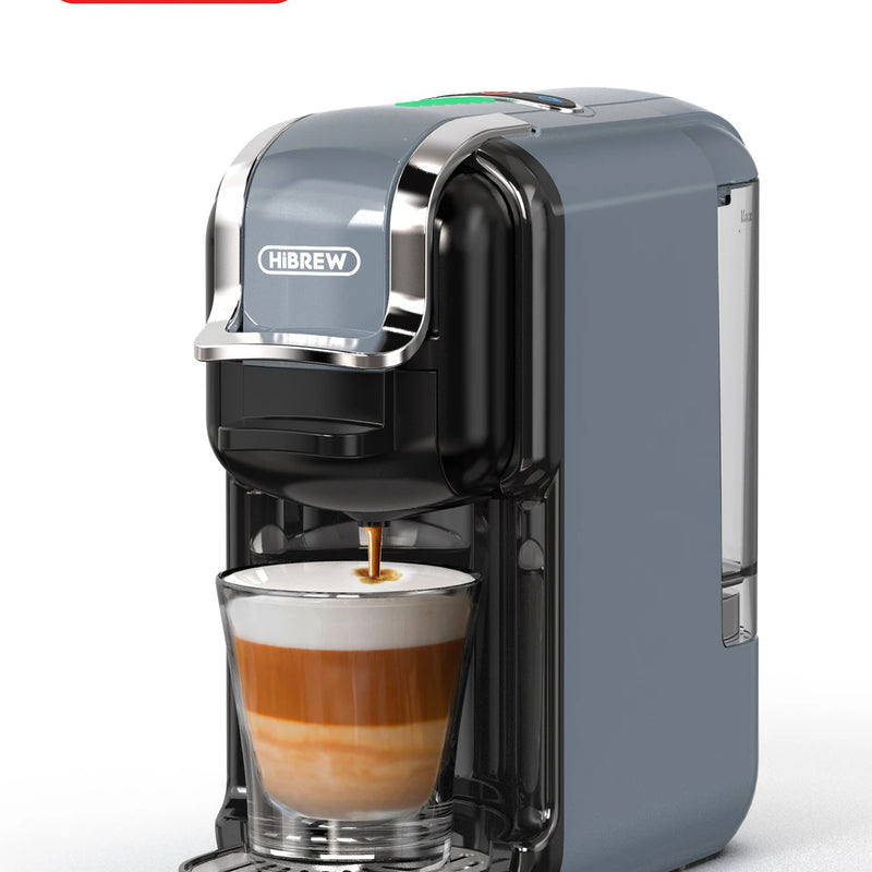 HiBREW Multiple Capsule Coffee Machine, Hot/Cold Dolce Gusto Milk Nespresso Capsule ESE Pod Ground Coffee Cafeteria 20Bar 5 in 1
