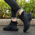 Men's waterproof new outdoor fashion casual rain boots thick anti slip high top wear-resistant comfortable work velvet chef shoe