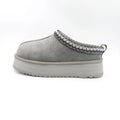 Women's Platform Clog Mule Slippers Genuine Cow Suede Upper Real Wool Lining Thick EVA Sole Non-slip Warm Winter Slip-on Indoor