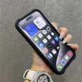 Fashion Matte Hollowed Flame Case For iPhone 15 14 Plus 13 12 16 Pro Max Creative Heat Dissipation Soft Frosted Shockproof Cover