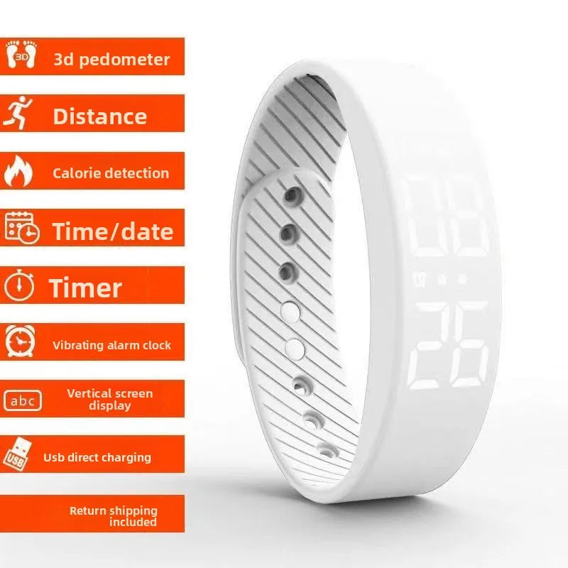 Casual Fashion Digital Watch Male Female Middle High School Student Waterproof Silent Vibration Alarm - Visuel 12 | SAMAG