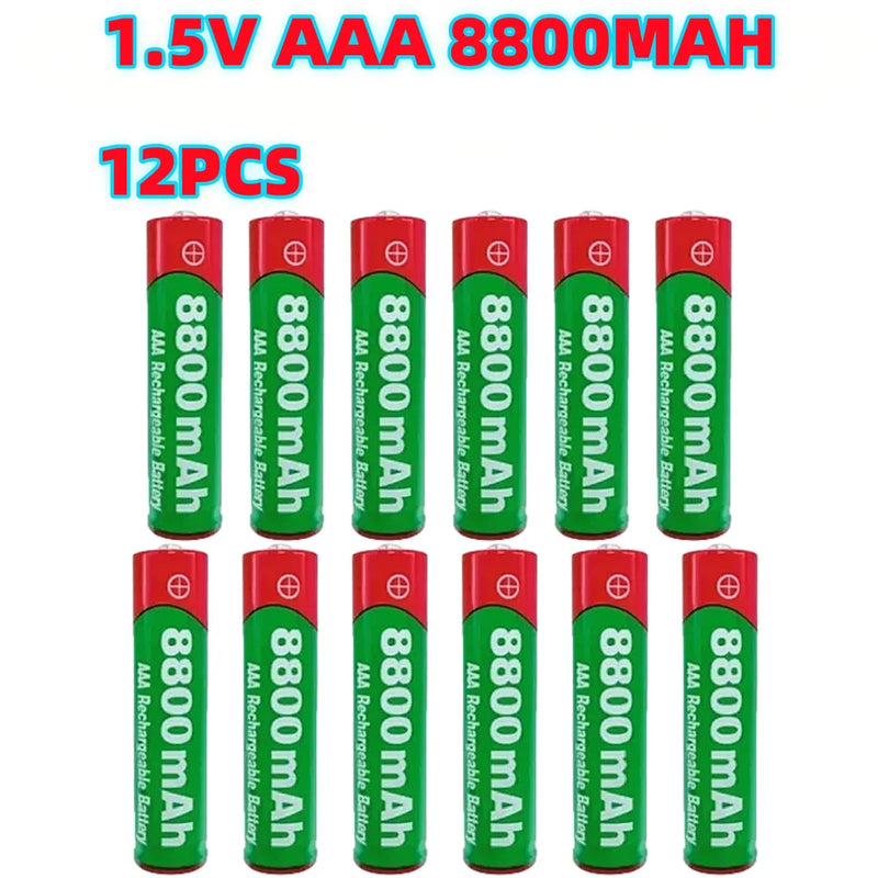 NEW 8800mAh Rechargeable Battery AAA  Alkalinity Battery 1.5 V AAA Battery for Clocks Mice Computers Toys So on