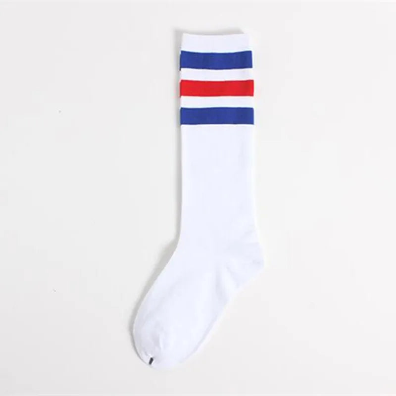 New Men/Women 3 Three Stripes Cotton Socks Retro Old School  Hiphop Skate Long Short  Meias  Harajuku White Black Winter Cool