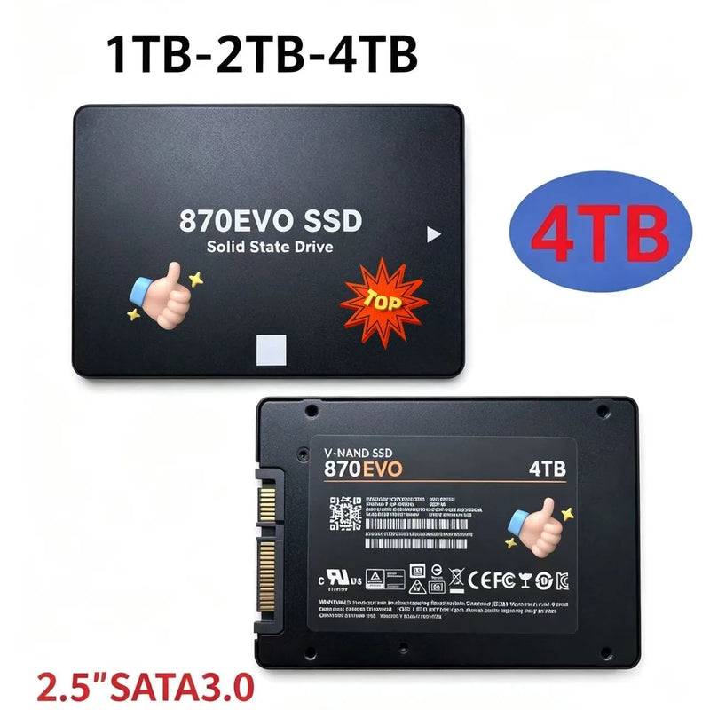 Disque SSD EVO Haute Performance 2026 - Stockage Disque à État Solide Rapide Et Durable Pour Ordinateur Portable & Gaming