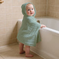 Elinfant 1PC Solid Color Absorbent Baby Hooded Towel 100% Cotton Bath Towel For Bathroom,Pool,Beach