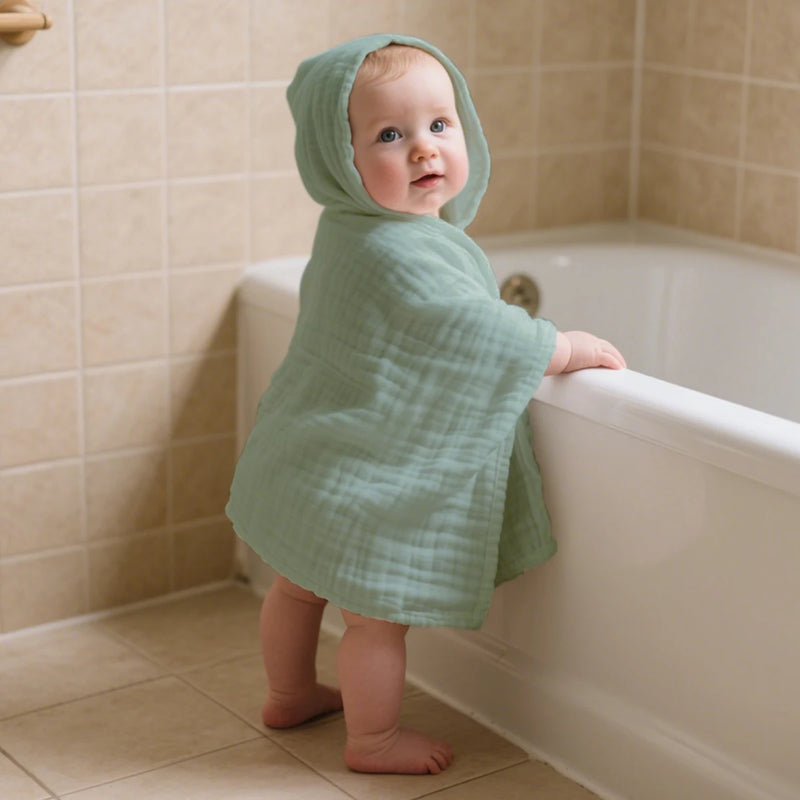 Elinfant 1PC Hooded Baby Towel Gentle Bath Towel With Hood,Bath Towels For Travel Pool Yoga Beach Accessories Essential Gift