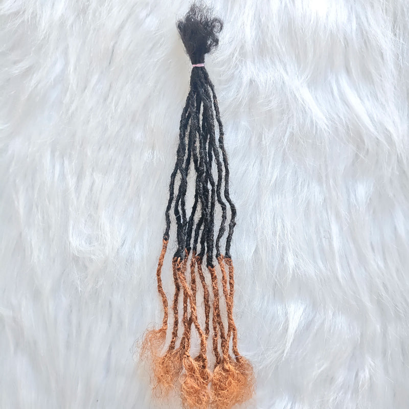 Dreadlocks Sister Locs Extensions Handmade Soft Crochet Brazilian Human Hair Braiding 10in Ombre Short Hair 10Strands/lot