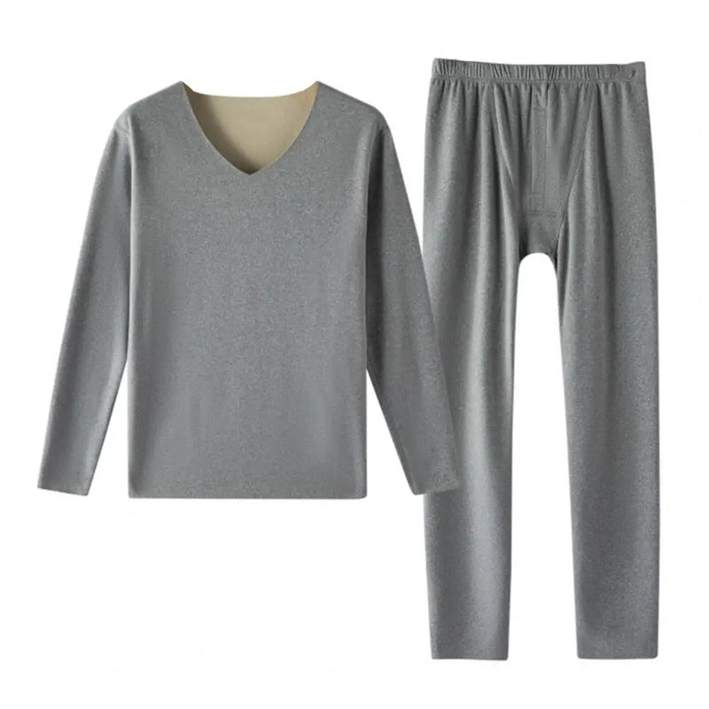 Men Thermal Set Autumn Winter Thermal Outfit Men's Thermal Underwear Set Fleece Lined Long Johns Base Layer Wool Winter Sweater